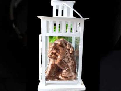 Couple Hand Casting with Color