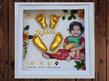Baby Hand & Foot Impressions with Image and Decoration